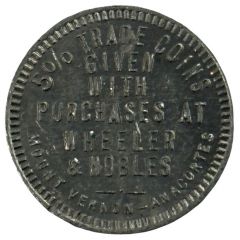 1 Cent - Wheeler and Nobles Mount Vernon and Anacortes, Washington