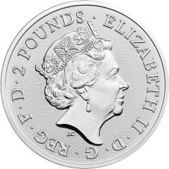 2 Pounds - Elizabeth II The band Queen, 1oz Fine Silver