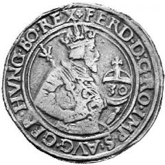 30 Kreuzers 1/2 Guldenthaler - Ferdinand I Hall