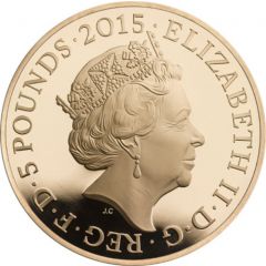 5 Pounds - Elizabeth II Animals at War, Gold Proof