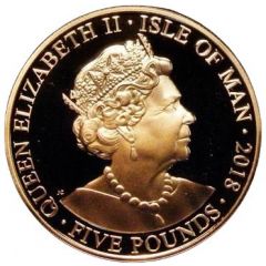 5 Pounds - Elizabeth II Birth of Prince Louis, Gold Proof
