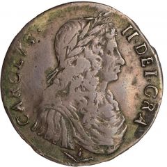 2 Merks - Charles II 1st Coinage, Type II