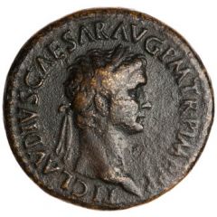 Sestertius - Claudius IMP T VESP AVG REST S C, Spes