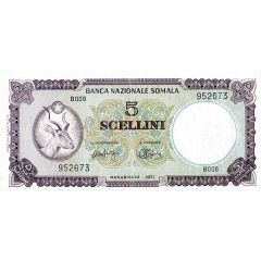 5 Scellini / 5 Somali Shillings
