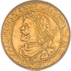 1/4 Laurel - James I 3rd coinage, 2nd bust