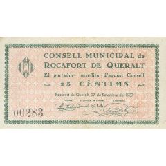 25 Céntimos Rocafort de Queralt
