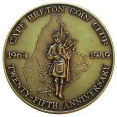 Medal - Cape Breton Coin Club Cape Breton, Nova Scotia
