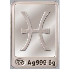 5 Grams Silver Zodiac signs - Pisces