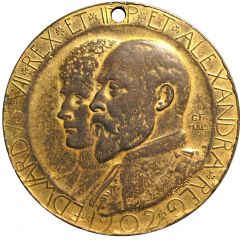 Medallion - Edward VII and Alexandra Commemoration at Birmingham