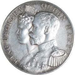 Medal - George V Coronation, Clitheroe, Vaughton, silver