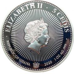 5 Cedis - Elizabeth II Diamond Rat