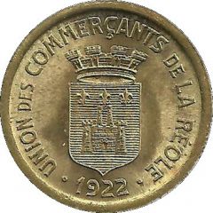 10 Centimes - Union des Commerçants - La Réole [33] Brass