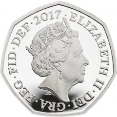 50 Pence - Elizabeth II Sir Isaac Newton, Silver Piedfort