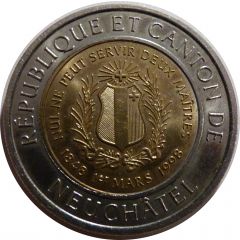 1 Alexis - Republic and Canton of Neuchâtel bimetallic