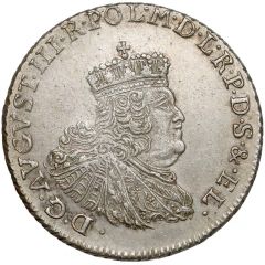 Ort elbląski / 18 Groszy - August III Sas Elbląg mint