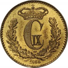 1/2 Skilling Rigsmønt - Christian IX