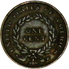 Replica - Flowing Hair Cent Wreath reverse