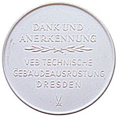 Medal - VEB Technische Gebäudeausrüstung Dresden