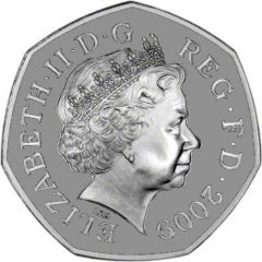 50 Pence - Elizabeth II 4th portrait, EEC 50p Anniversary