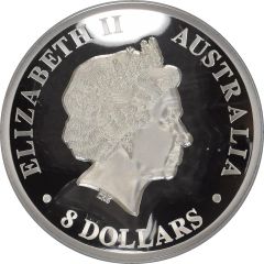 8 Dollars - Elizabeth II 4th Portrait - Koala - Silver Bullion Coin