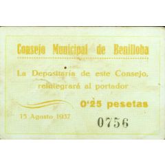 0.25 Pesetas Benilloba