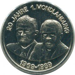 Medal - 20th anniversary of the 1st landing on the moon