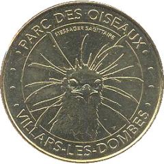 Monnaie de Paris Tourist Token - Parc des Oiseaux Messager Sagitaire - Villars-les-Dombes