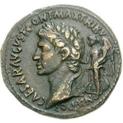 Dupondius - Augustus P LVRIVS AGRIPPA IIIVIR A A A F FS C, Victory