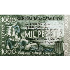 1000 Pesetas Generalitat de Catalunya, Trial