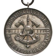 Award medal for 20 years of service at the volunteer fire department Hagnau