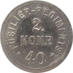 Token - Rastatt Füsilier-Regiments 40 2. Komp.