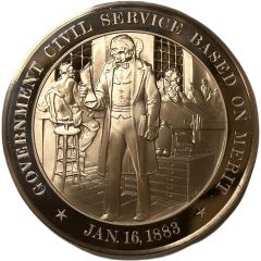 Medal - History of the United States Government Civil Service Based on Merit