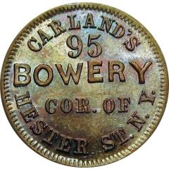 Civil War Merchant Token - Carland`s New York, NY