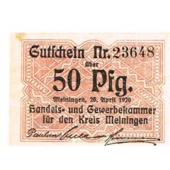 50 Pfennig Handels- und Gewerbekammer