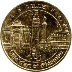 Monnaie de Paris Tourist Token - Lille Ville d`art et d`histoire - 4 monuments