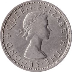 1/2 Crown - Elizabeth II 1st portrait