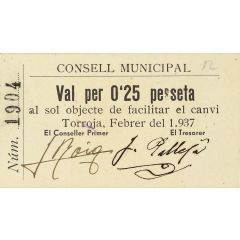 0.25 Peseta Torroja