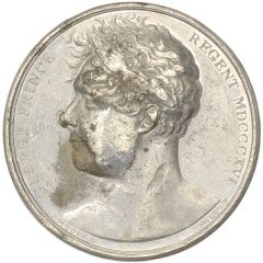 Medal - George III Treaty of Paris, white metal