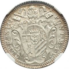 1 Giulio - Clement XIII OBLECTAT IVSTOS MISERICORDIA