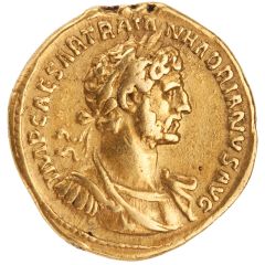 Aureus - Hadrian P M TR P COS II FORT RED, Fortuna
