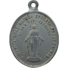 Miraculous Medal of Our Lady of Graces 28 × 20 mm, smaller figure