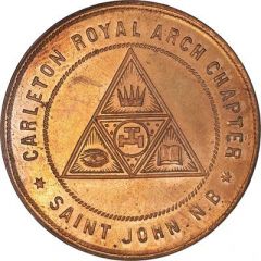 Masonic Penny - Carleton Royal Arch Chapter Saint John, New Brunswick