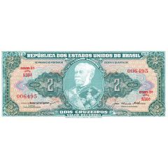 2 Cruzeiros Thesouro Nacional, 2nd print, 2nd Type