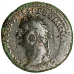 Sestertius - Domitian TR P COS VII DES VIII P P S C, Minerva