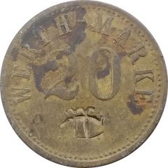 20 Pfennig Werth-Marke, countermarked