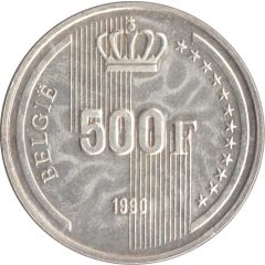 500 Francs - Baudouin I 60th Birthday of King Baudouin, Dutch text
