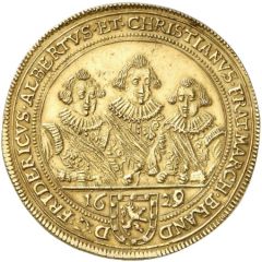 5 Ducats - Frederick, Albert and Christian Gold pattern strike
