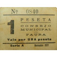 1 Peseta Faura