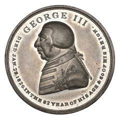 Medal - George III Death, J. Westwood, white metal