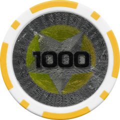 Poker Chip Metallic Foil, Star - 1000
